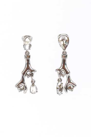 OSCAR DE LA RENTA Crystal Coral Branch Earrings