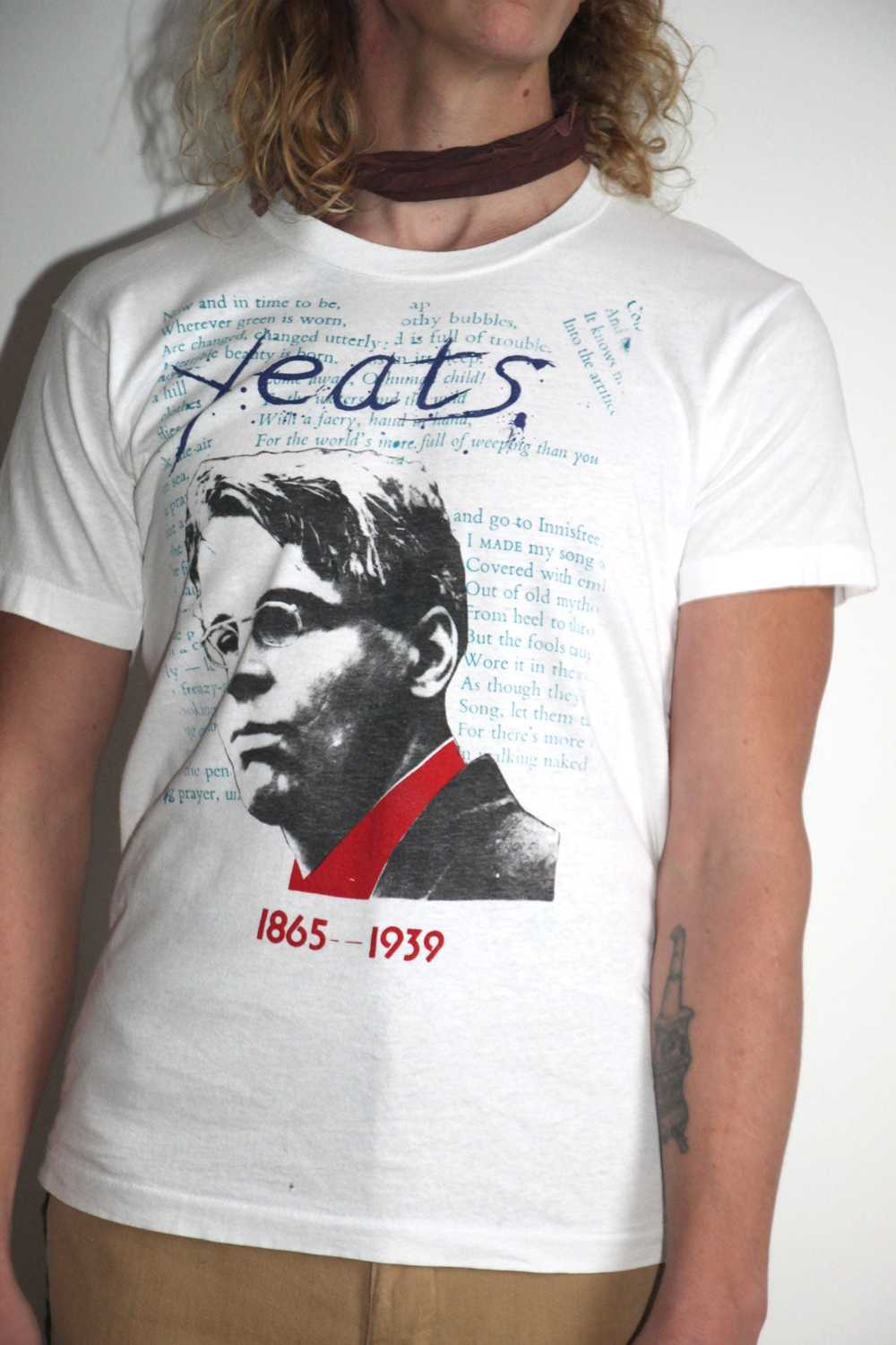 Vintage William Butler Yeats Poet T-Shirt - image 1