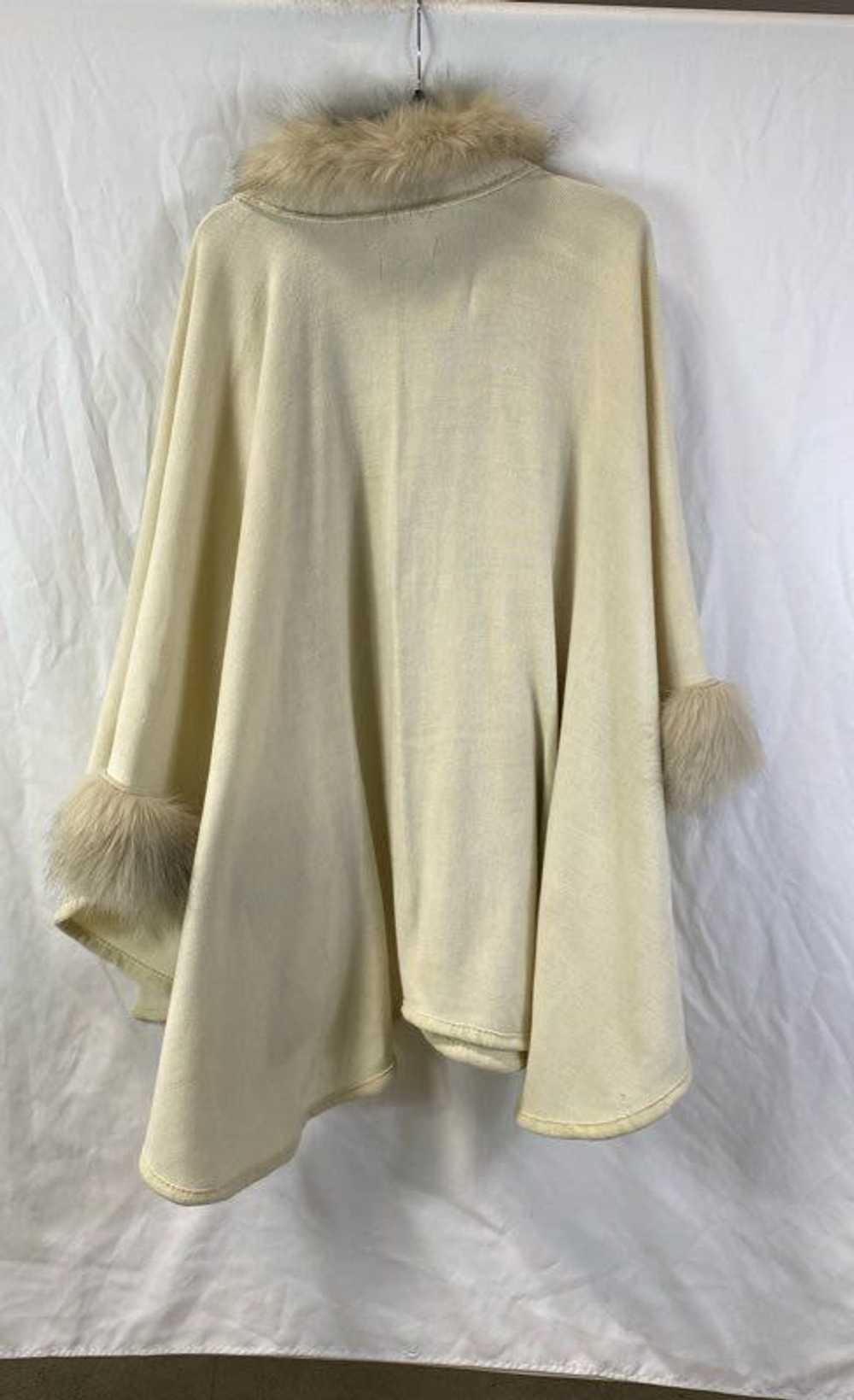 Dolce Cabo Womens Beige Faux Fur Trim Open Front … - image 2