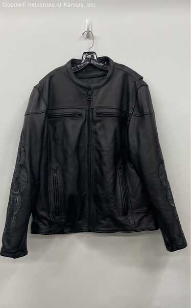 Wilsons Leather Black Coat - Size XXL