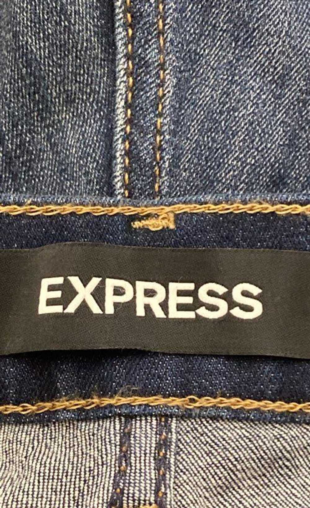 NWT Express Womens Blue Dark Wash Mid Rise Denim … - image 3