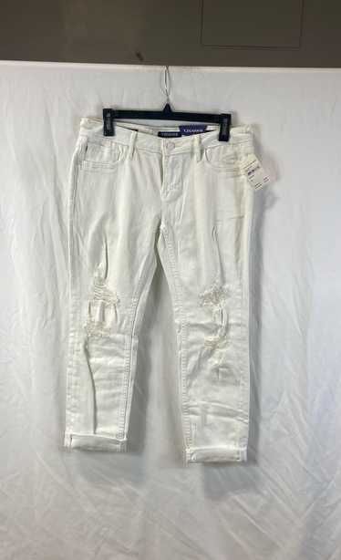 NWT Vigoss Womens White Thompson Tomboy Distressed