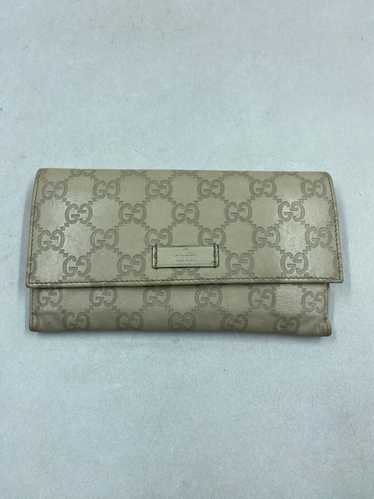 Authentic Gucci GG Printed Grey Leather Wallet