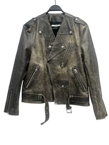 MM6/Leather Jkt/38/Leather/GRY/Calfskin Leather