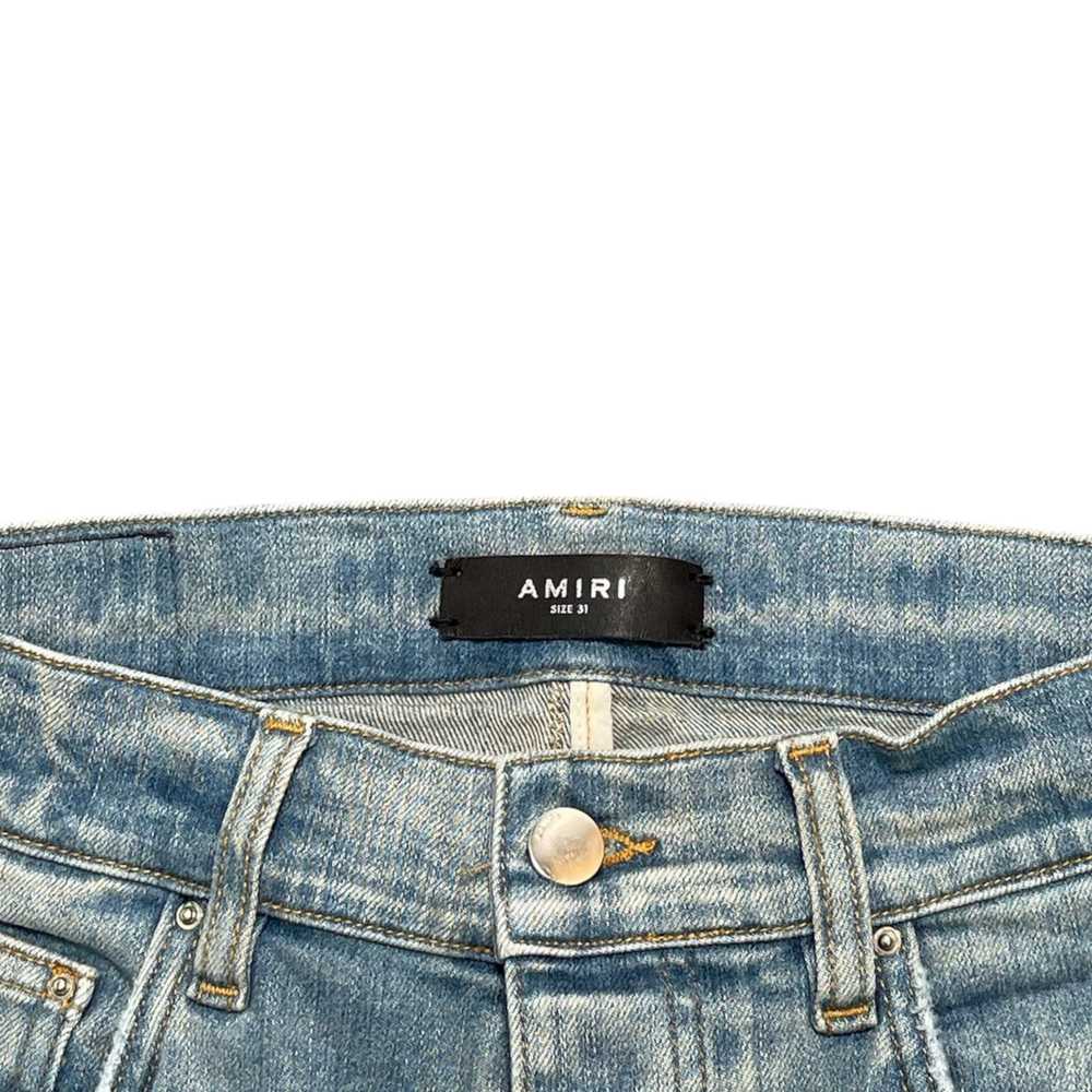 Amiri Amiri Denim Applique Logo Jeans Clay Indigo - image 4