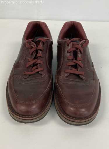 Rockport Men's Low Top Leather Sneakers Maroon Siz