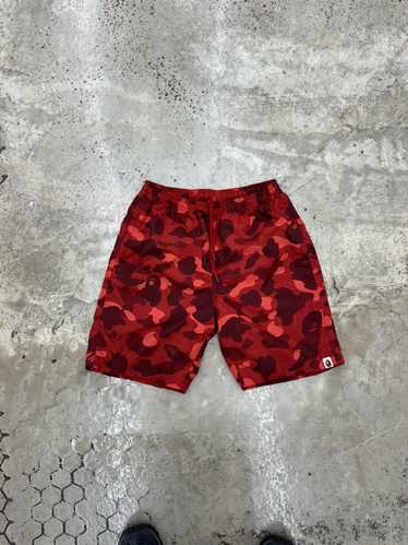 Bape Red Camo Swim Short