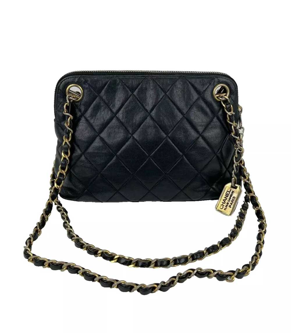 CHANEL Quilted Lambskin Leather Vintage 24K Plate… - image 3