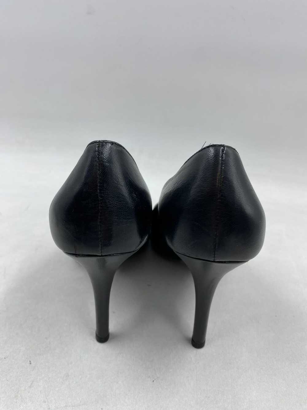 Authentic Prada Black Leather Peep Toe Pump W 9 - image 4