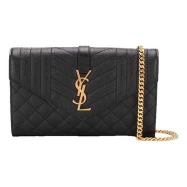 Saint Laurent Portefeuille enveloppe leather cross