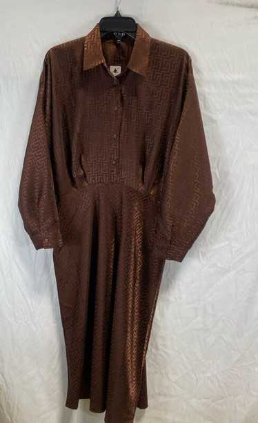 NWT Express Womens Brown Geometric Collared Portof