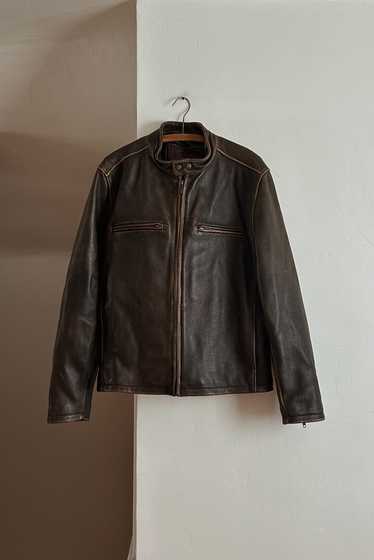 1990's WILSONS HERITAGE CHOCOLATE LEATHER JACKET