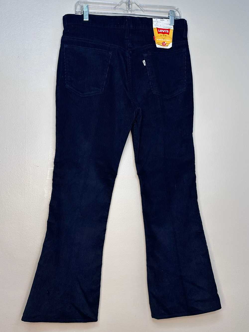 1970s Levi’s 946 Bell Bottom Navy Blue Corduroy J… - image 3