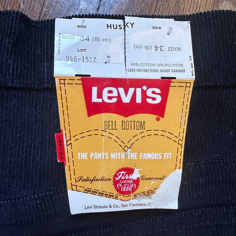 1970s Levi’s 946 Bell Bottom Navy Blue Corduroy J… - image 4