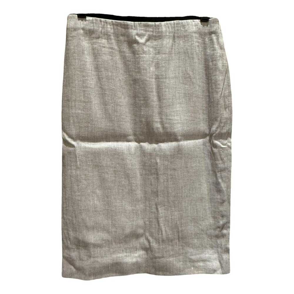 Elie Tahari Linen mid-length skirt - image 1