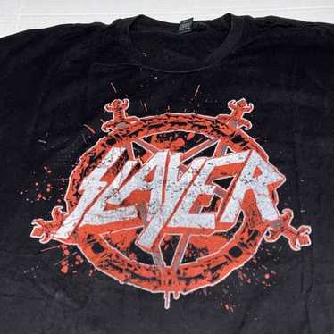 Tultex Slayer Metal Band Graphic T-Shirt Men’s Bl… - image 1