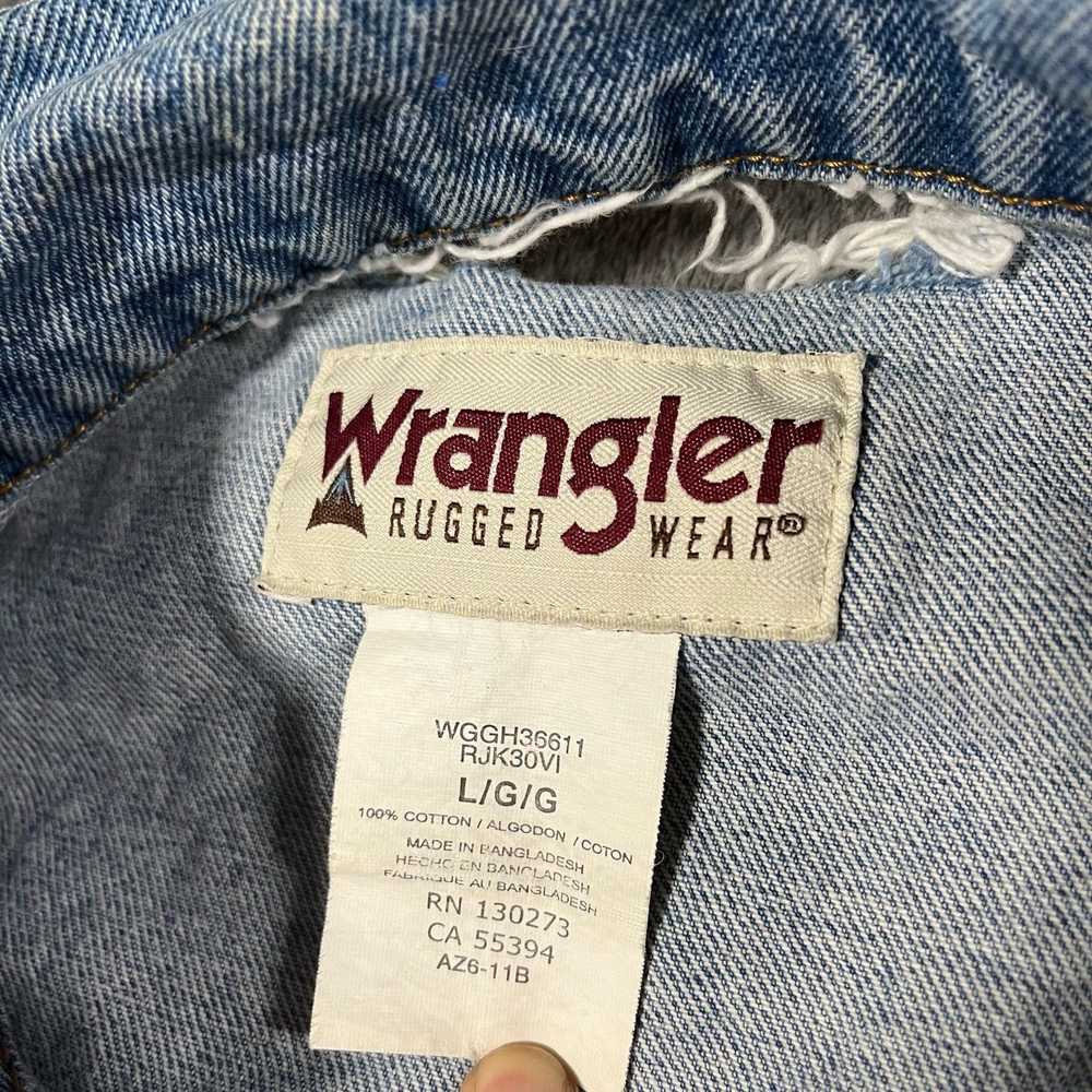 Wrangler Vintage Wrangler Rugged Wear Denim Thras… - image 3