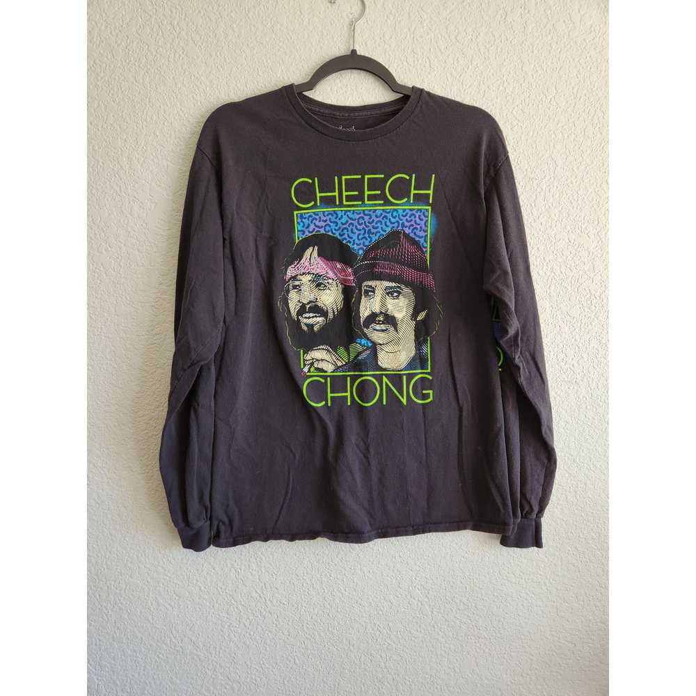 Source Dnm Cheech & Chong Black Graphic Long Slee… - image 1