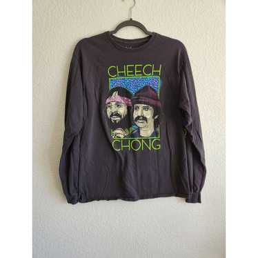 Source Dnm Cheech & Chong Black Graphic Long Slee… - image 1