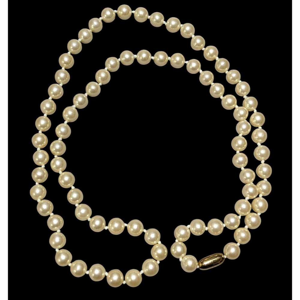 Other Vintage Glam Cream Faux Pearl Beaded Neckla… - image 1