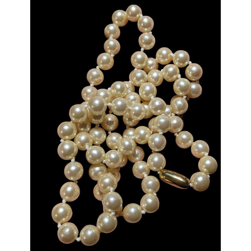 Other Vintage Glam Cream Faux Pearl Beaded Neckla… - image 3