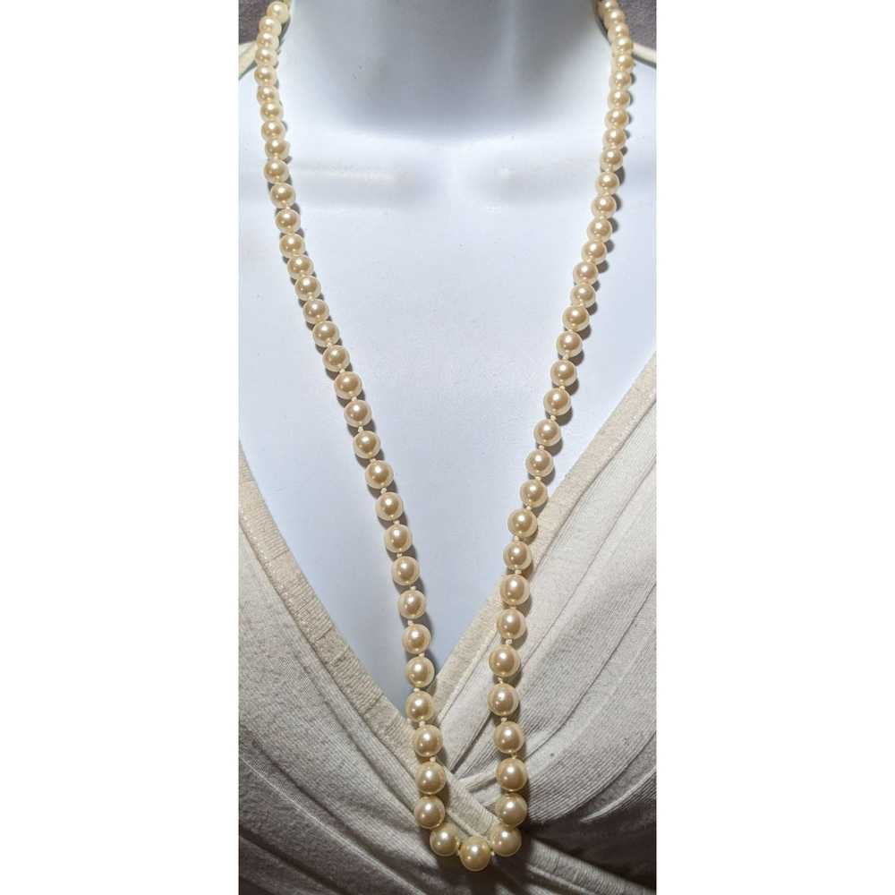 Other Vintage Glam Cream Faux Pearl Beaded Neckla… - image 4