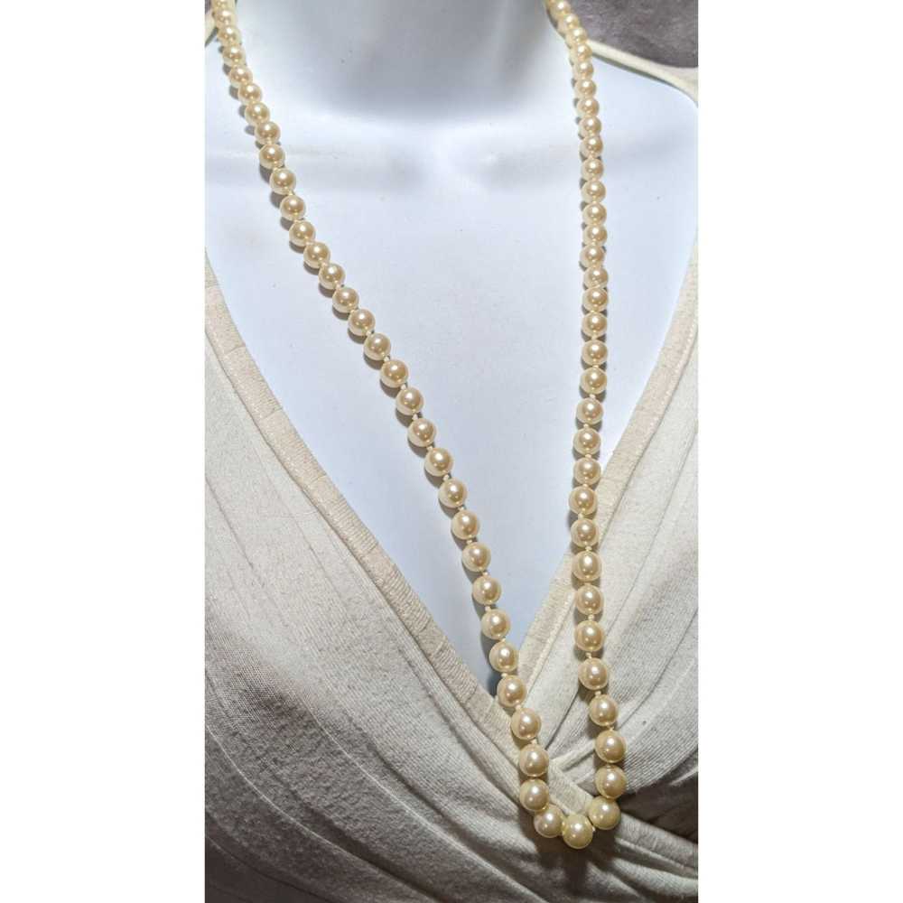 Other Vintage Glam Cream Faux Pearl Beaded Neckla… - image 5