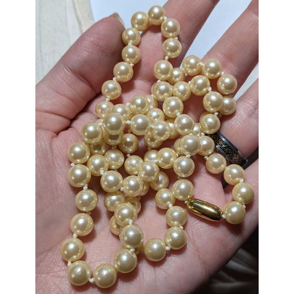 Other Vintage Glam Cream Faux Pearl Beaded Neckla… - image 7