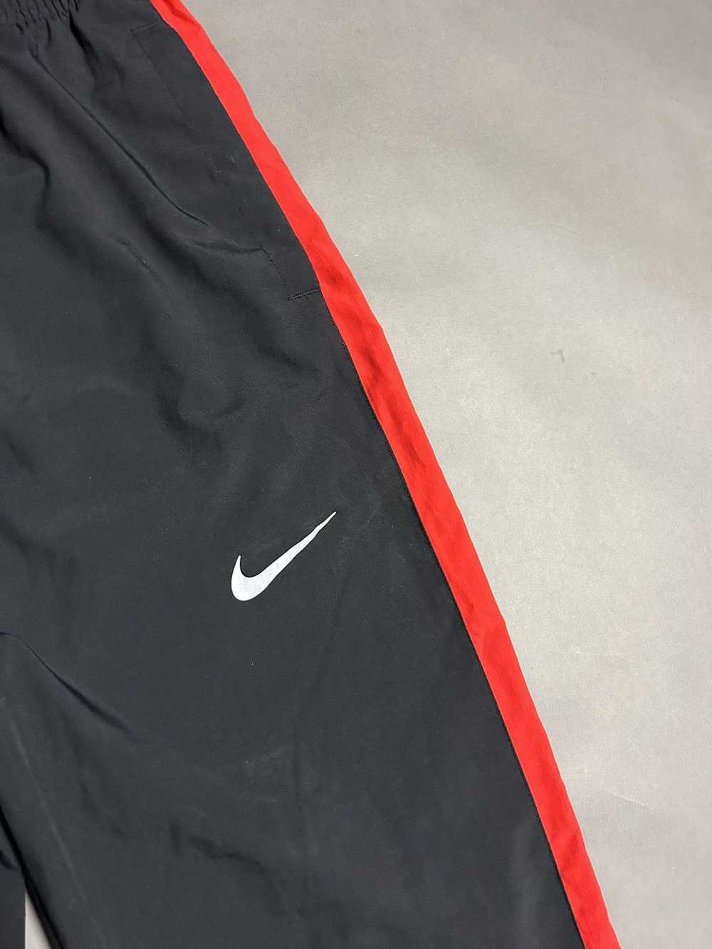 Nike × Vintage Nike vintage black red track pants… - image 2