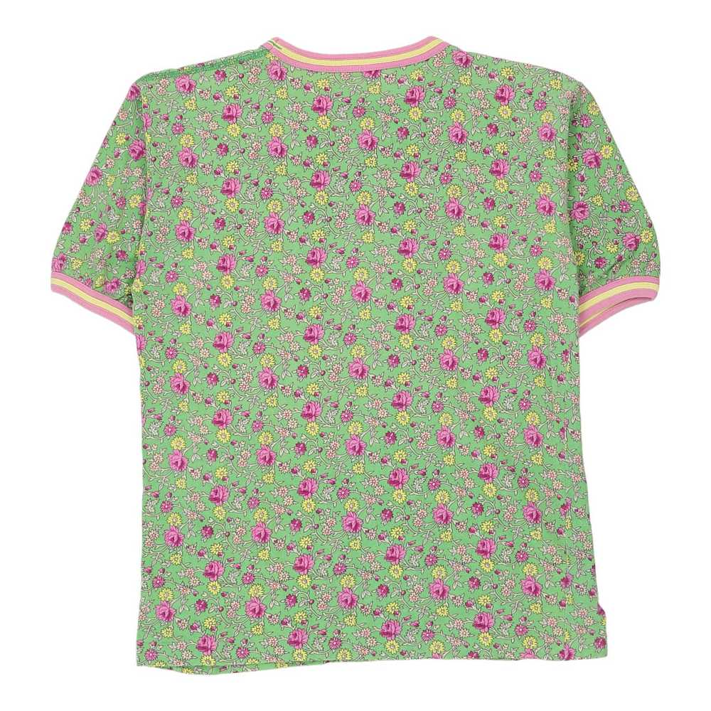 1980s Best Company Floral T-Shirt - Small Green C… - image 2