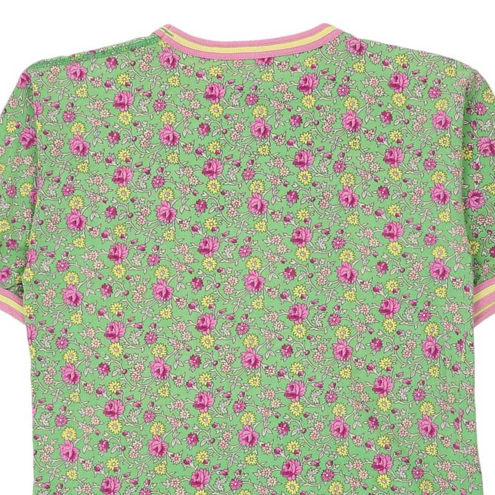 1980s Best Company Floral T-Shirt - Small Green C… - image 5