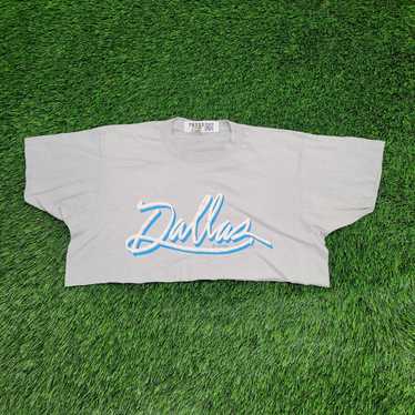 Screen Stars Vintage 80s Dallas Crop-Top Shirt Wo… - image 1