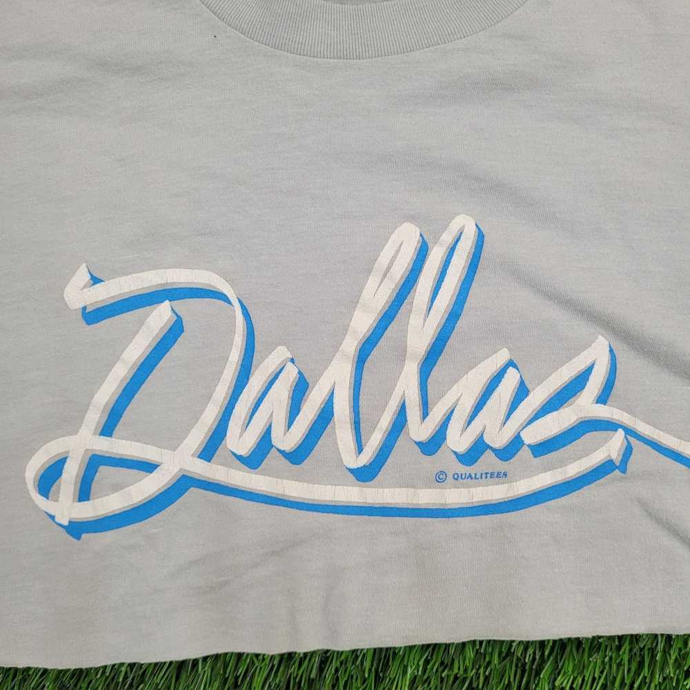 Screen Stars Vintage 80s Dallas Crop-Top Shirt Wo… - image 9