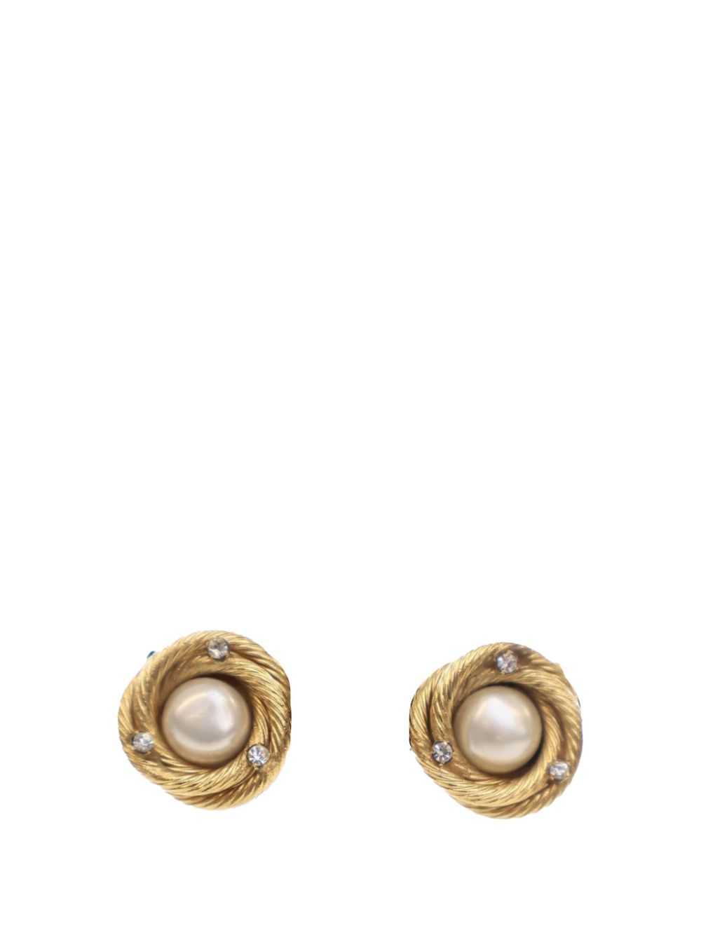 CHANEL Pre-Owned 1970-1980 Gold Plated Faux Pearl… - image 1