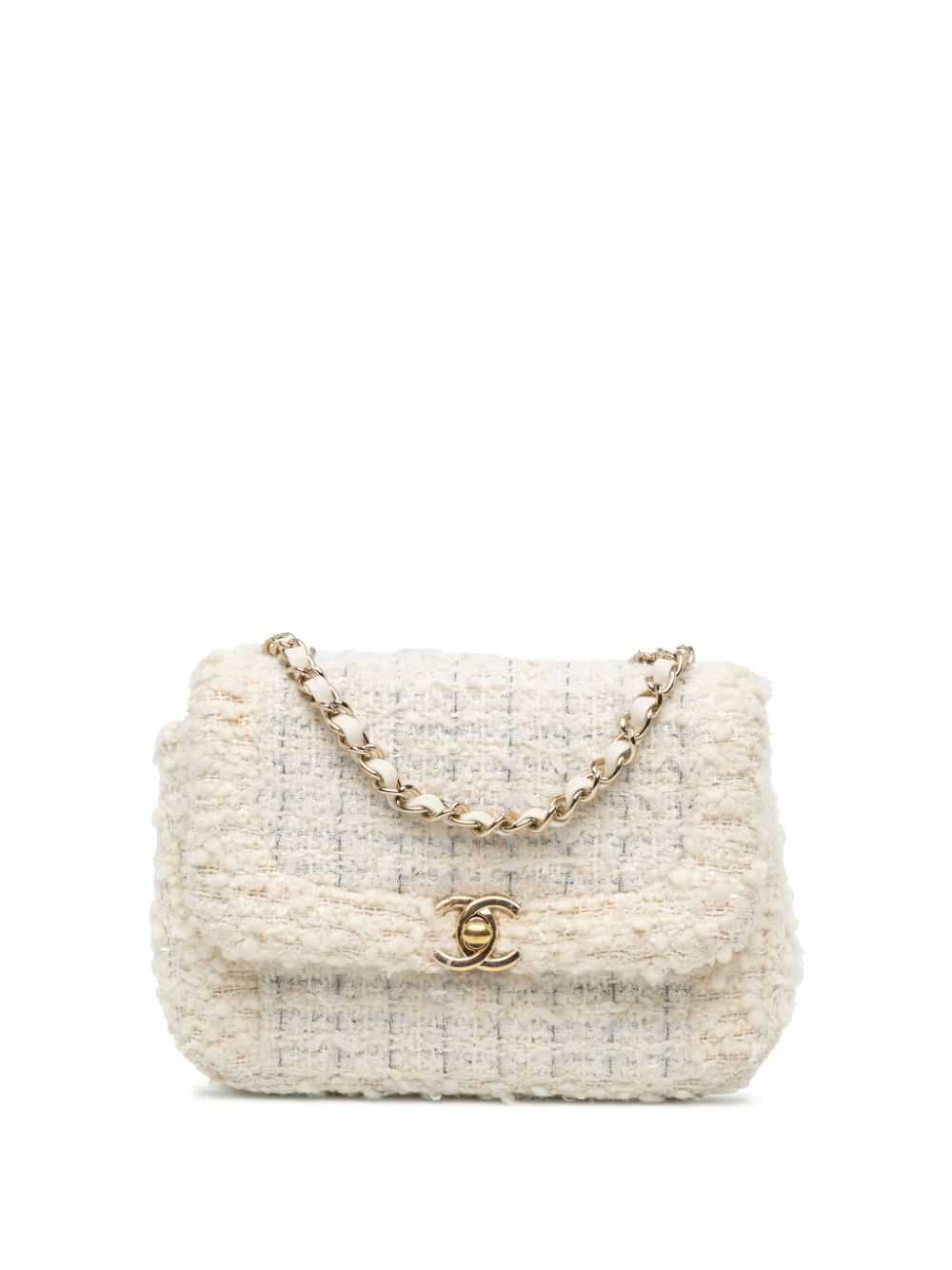 CHANEL Pre-Owned 2020 CC Mini Tweed Flap crossbod… - image 1