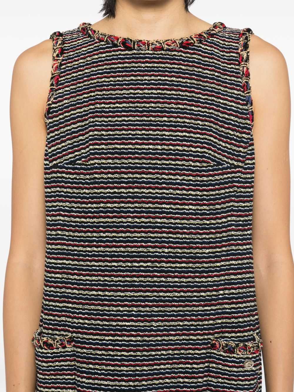 CHANEL Pre-Owned 2010 Sleeveless Dress - Blue - image 5