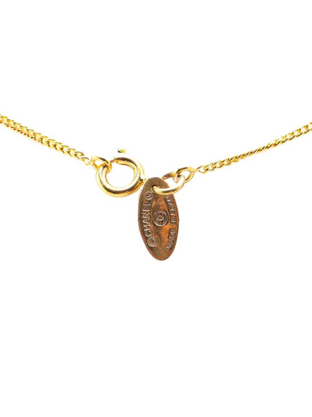 CHANEL Pre-Owned 1970-1980 Gold Plated CC Pendant… - image 3