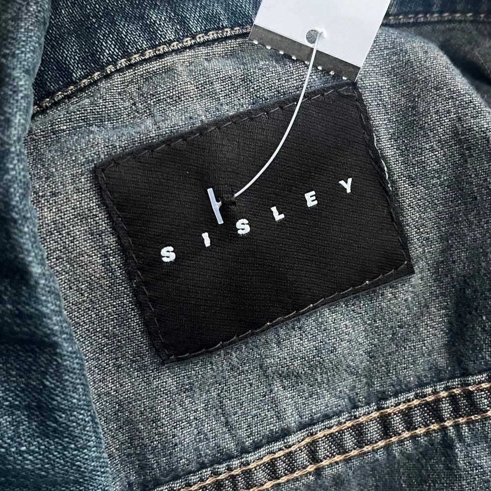 Sisley Denim Jacket - XS Blue Cotton - image 8