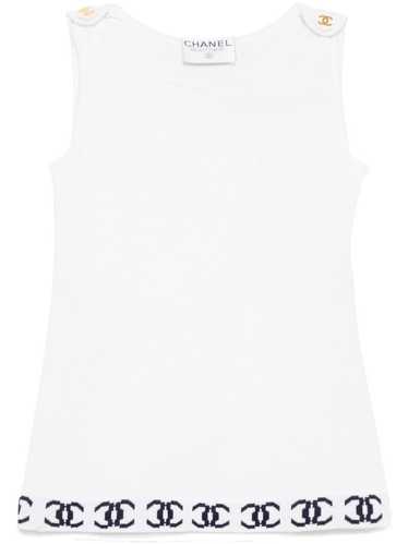 CHANEL Pre-Owned 1990-2000s sleeveless top - White - image 1