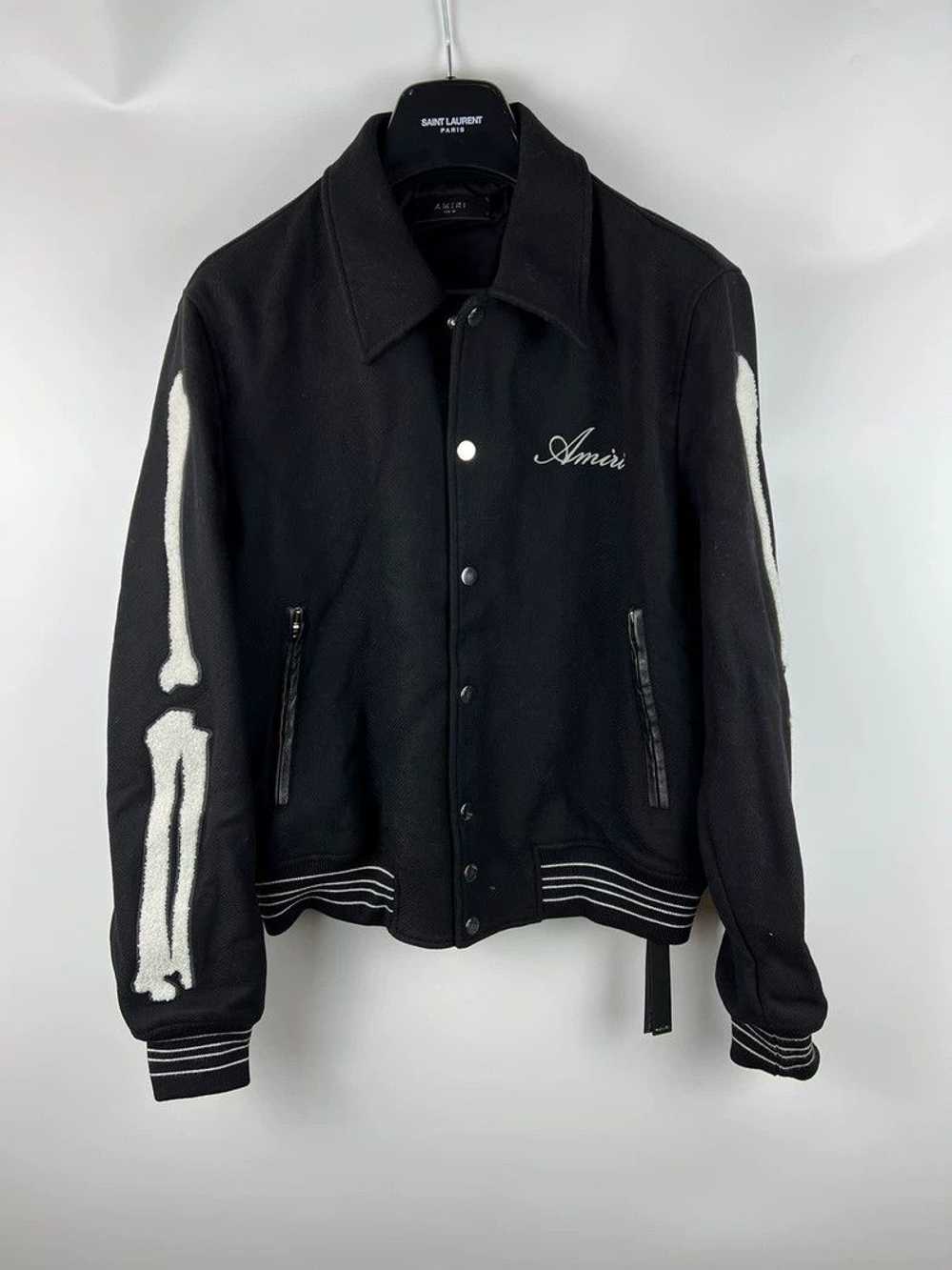 Amiri Amiri new black wool bone baseball uniform … - image 1