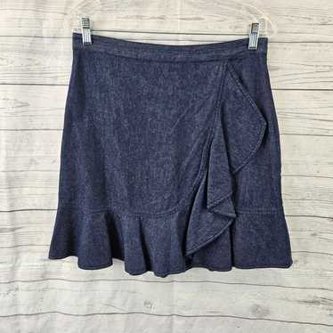 Vintage Draper James Womens Denim Skirt Sz 6 Blue… - image 1