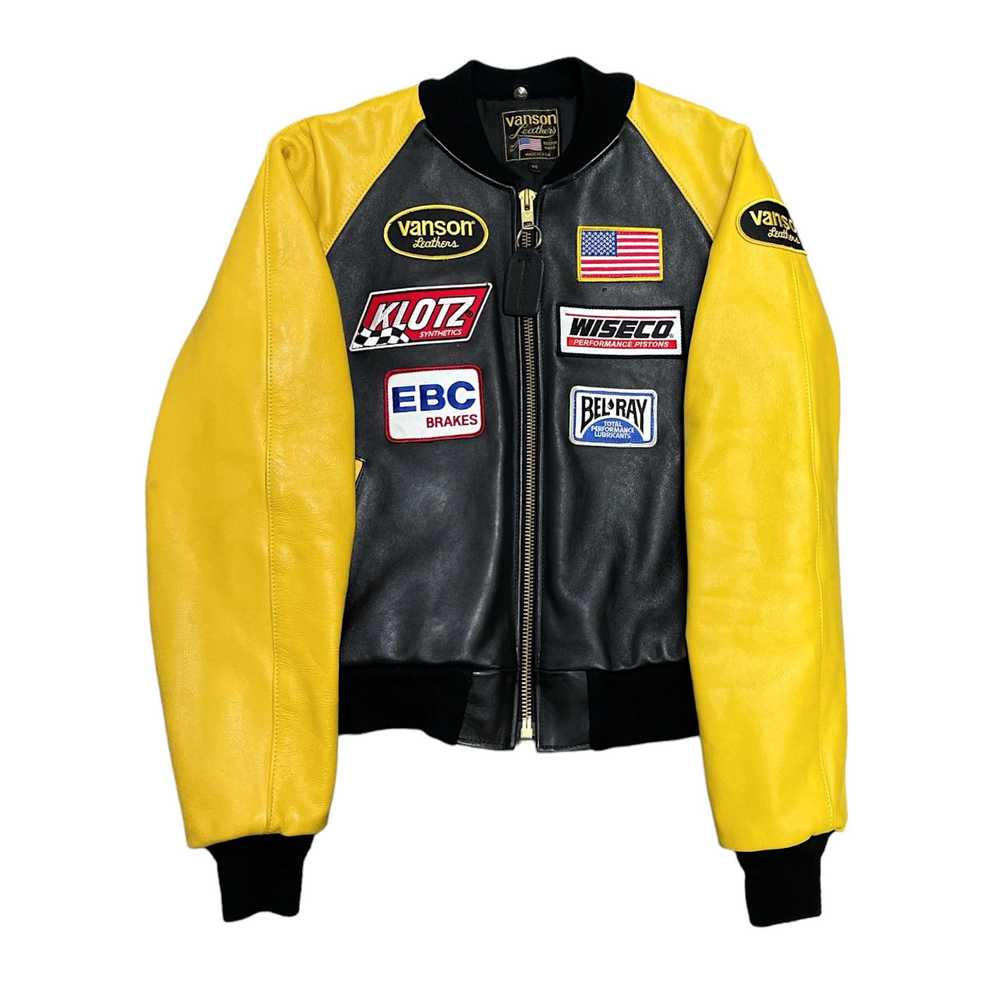 Vanson Leathers Leather Race Team Jacket Black Mu… - image 1