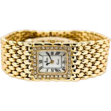 Classic Diamond Croton Watch in 14k Yellow Gold