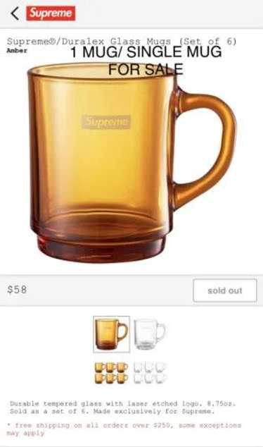 Supreme One Supreme Duralex Glass Mug (Amber)