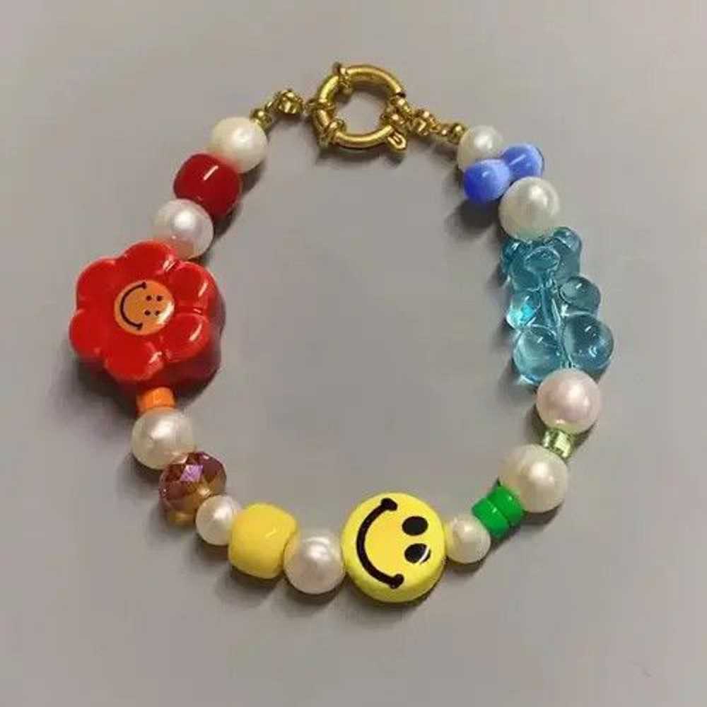 Beads × Chain × Jewelry Rainbow Gradient Smiley F… - image 3