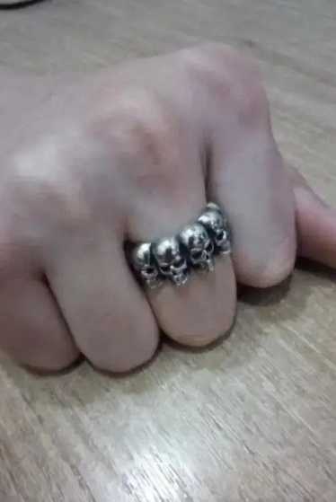 Streetwear × Vintage Skull Punk Ring