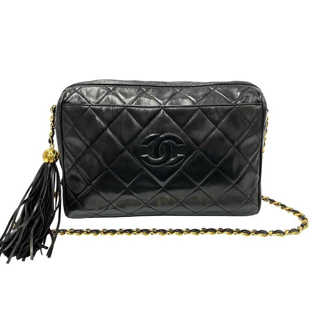 CHANEL Shoulder Bag lambskin black Matrasse - image 2