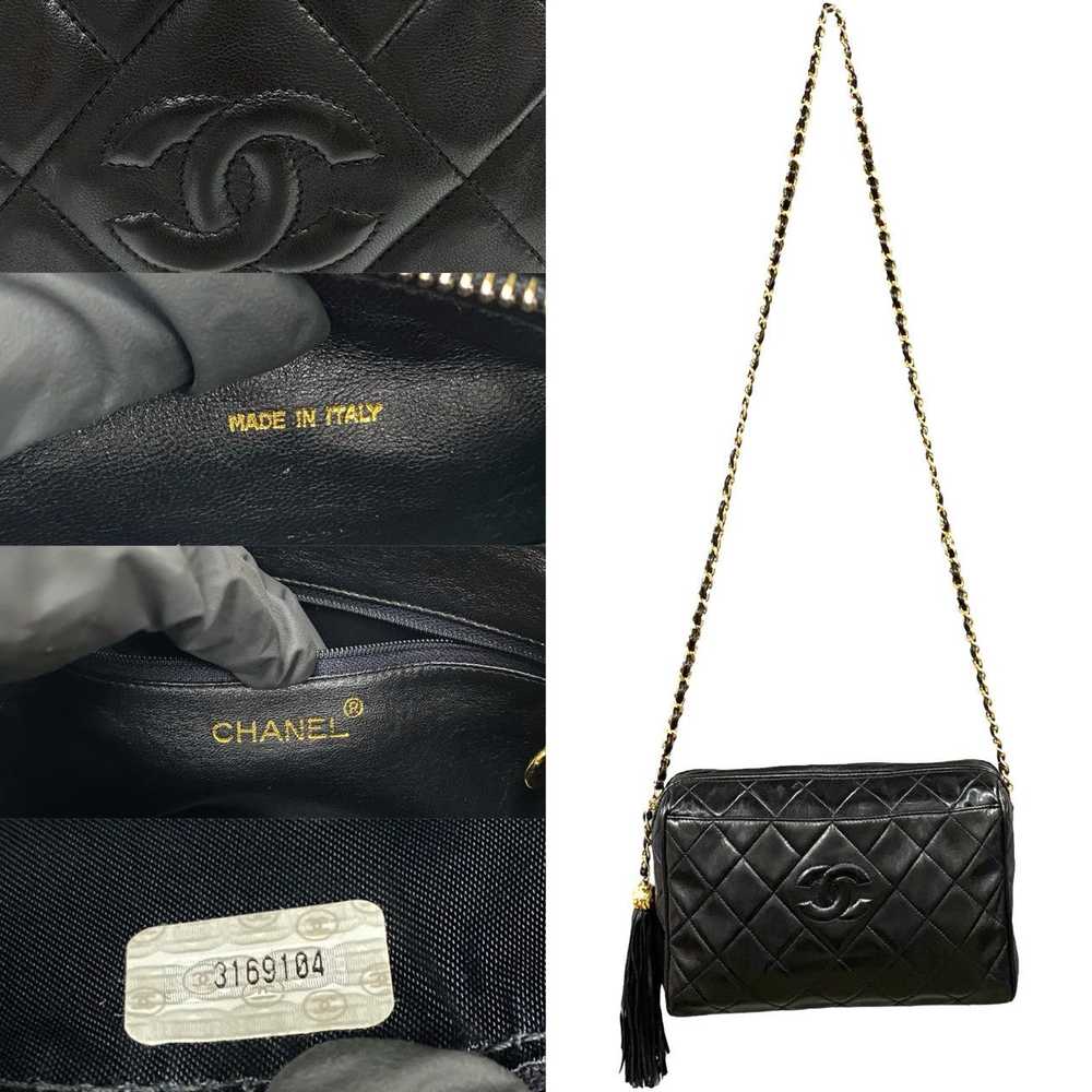 CHANEL Shoulder Bag lambskin black Matrasse - image 4