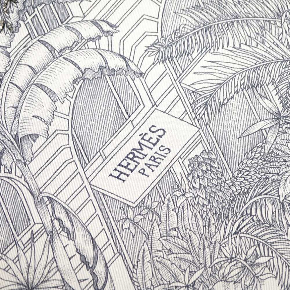 HERMES scarf silk gray Faubourg Tropical Faubourg… - image 4