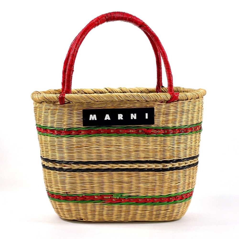 MARNI Handbag Plastics, Natural Plants beige Marn… - image 1